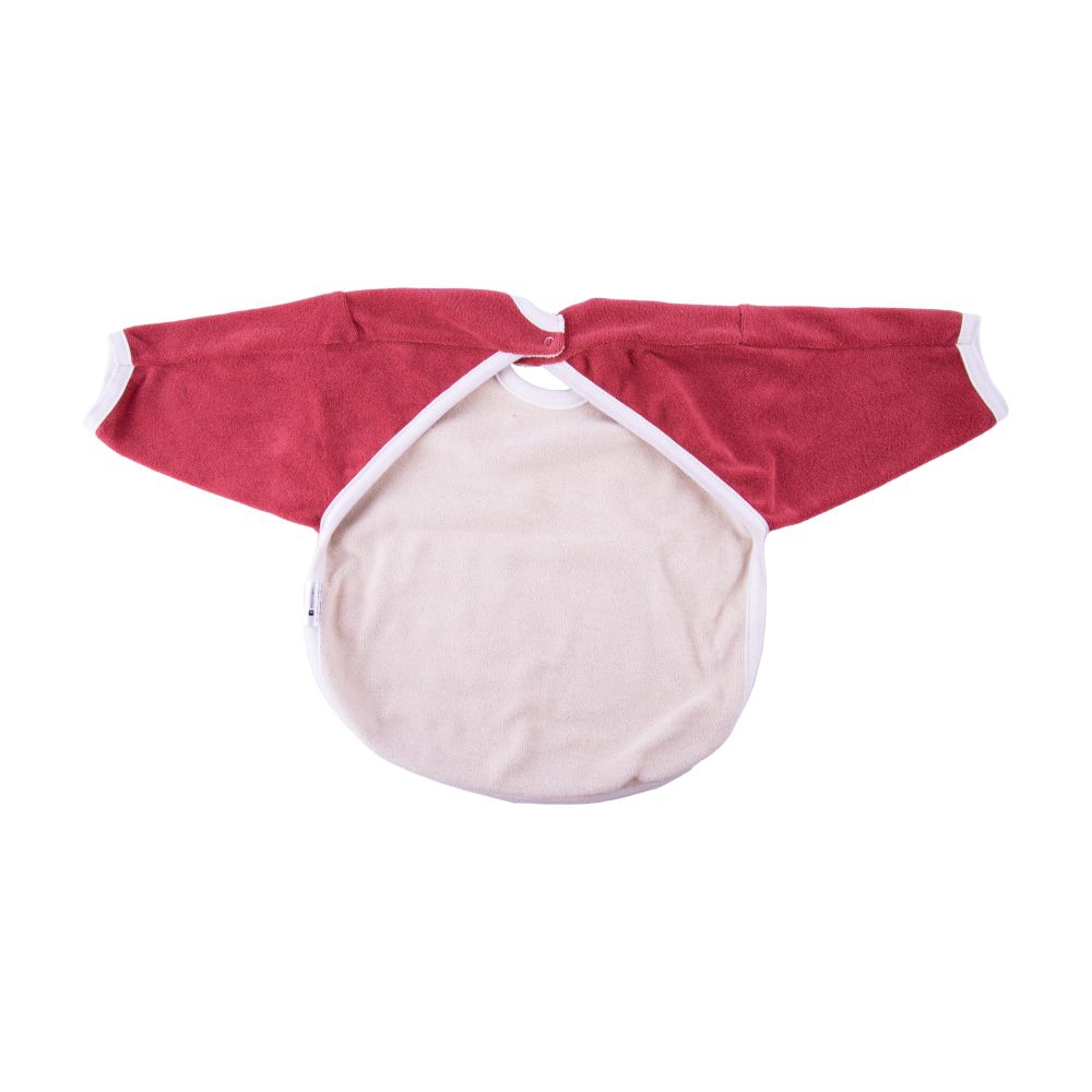 Langarmlätzchen Frottee Soft maroon red