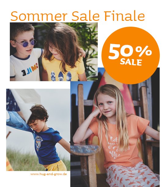 Sommer Sale Finale: 50 % Rabatt auf deine liebsten Kinderkleider-Marken