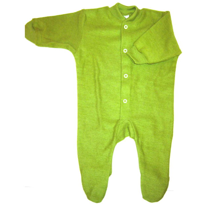 Baby-Schlafanzug mit Fuß grün