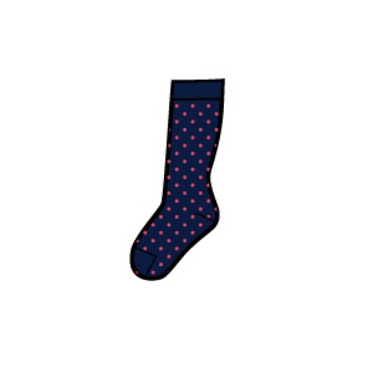 Socken Bambus Pünktchen navy-candy
