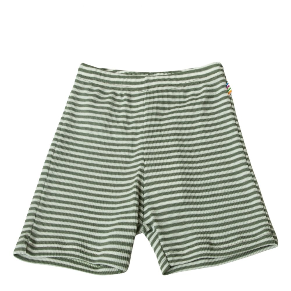 Shorts Wolle/Seide grün gestreift