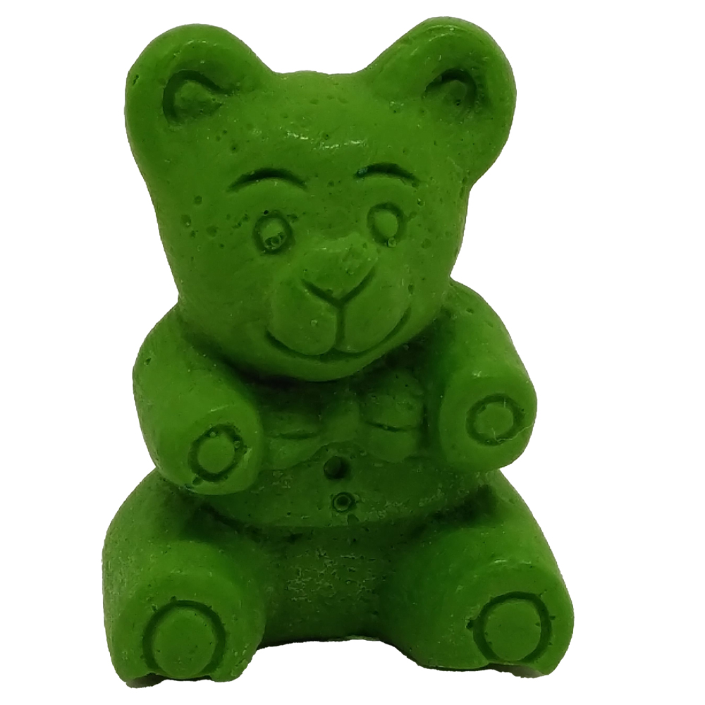Wachsmalfigur Teddy grün