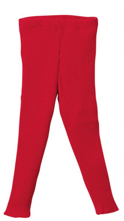 Strick-Legging 100% Wolle rot