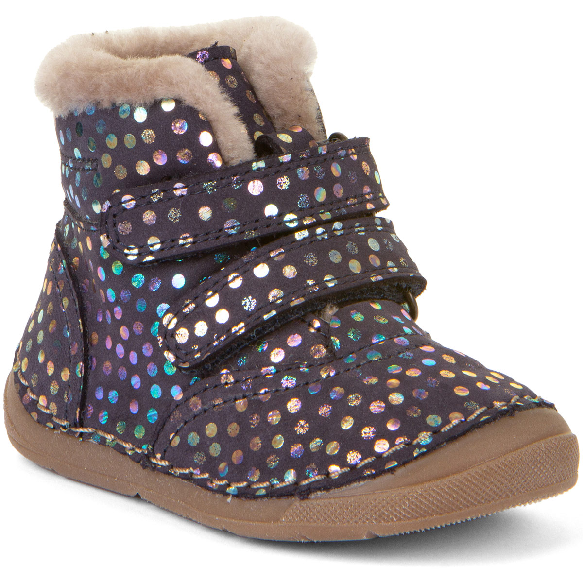 Paix-Winter Lammfell blue dots