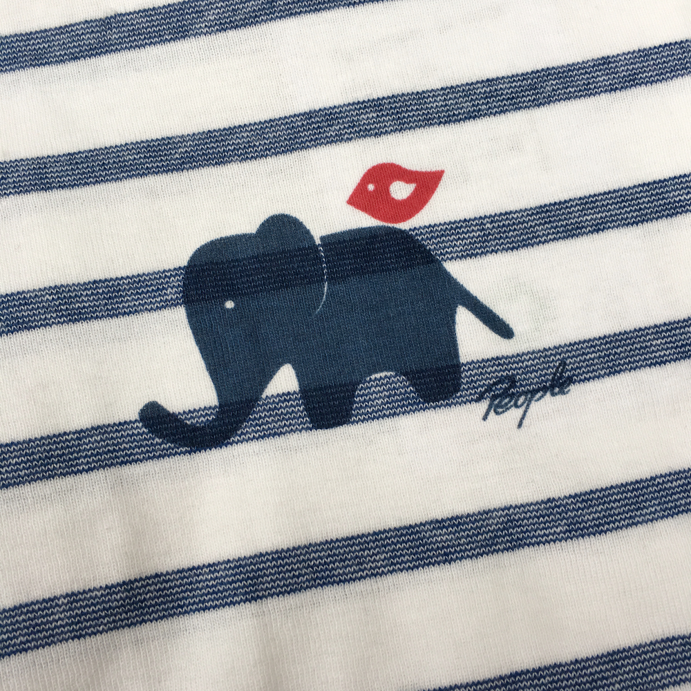 T-Shirt Elefant Ringel dunkelblau