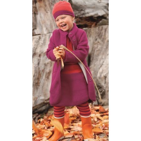 Strick-Legging geringelt beere-orange Strick-Legging geringelt beere-orange