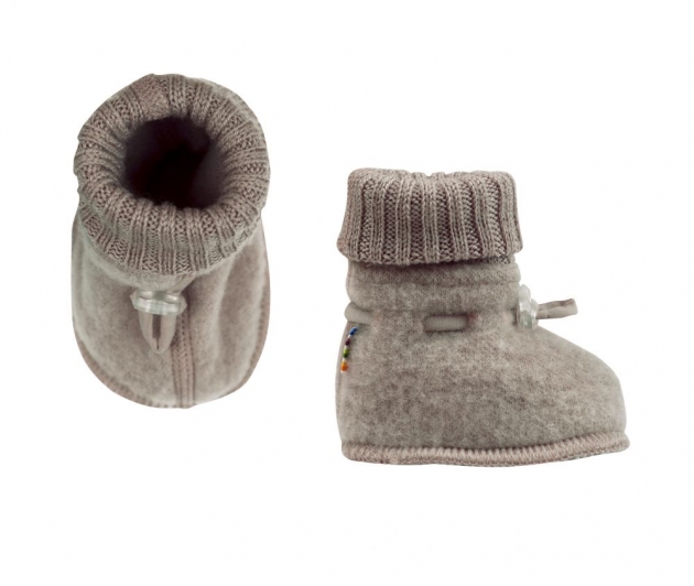 Booties Soft Wolle sesam