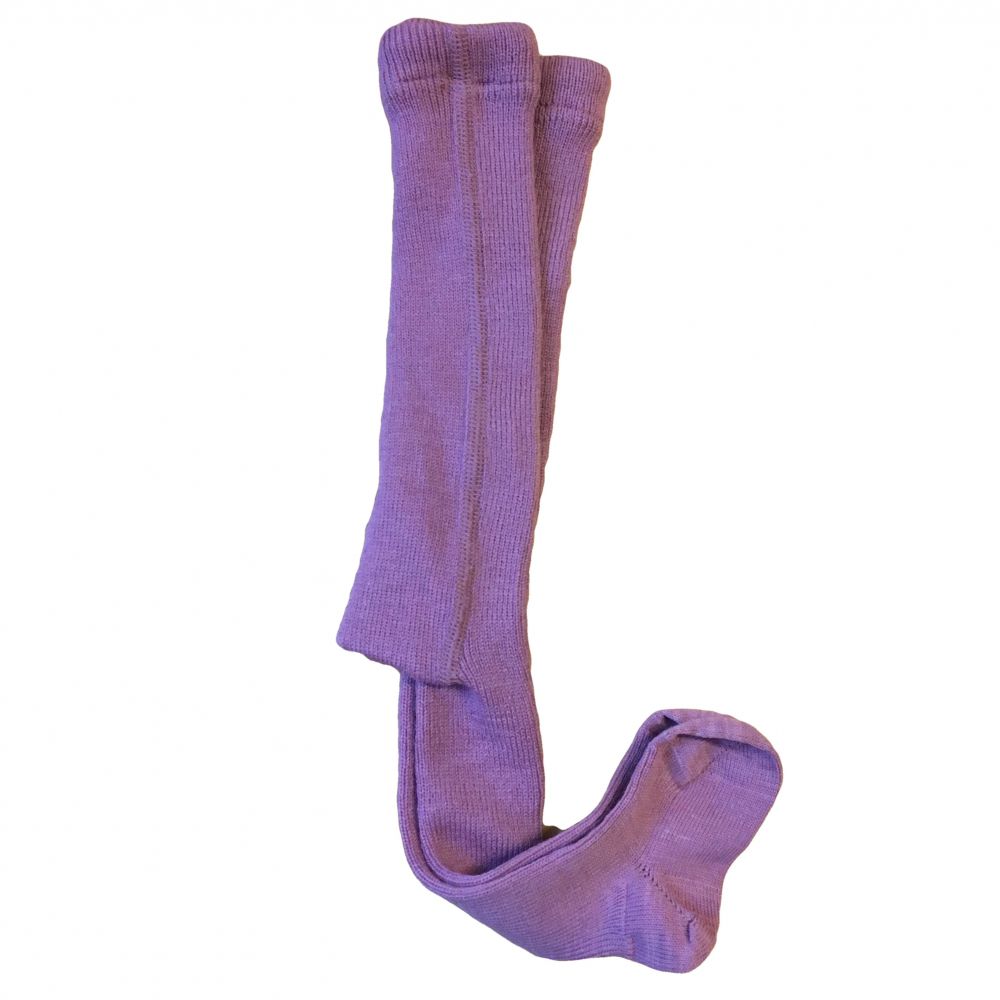 Babystrumpfhose 80% Wolle rose grise