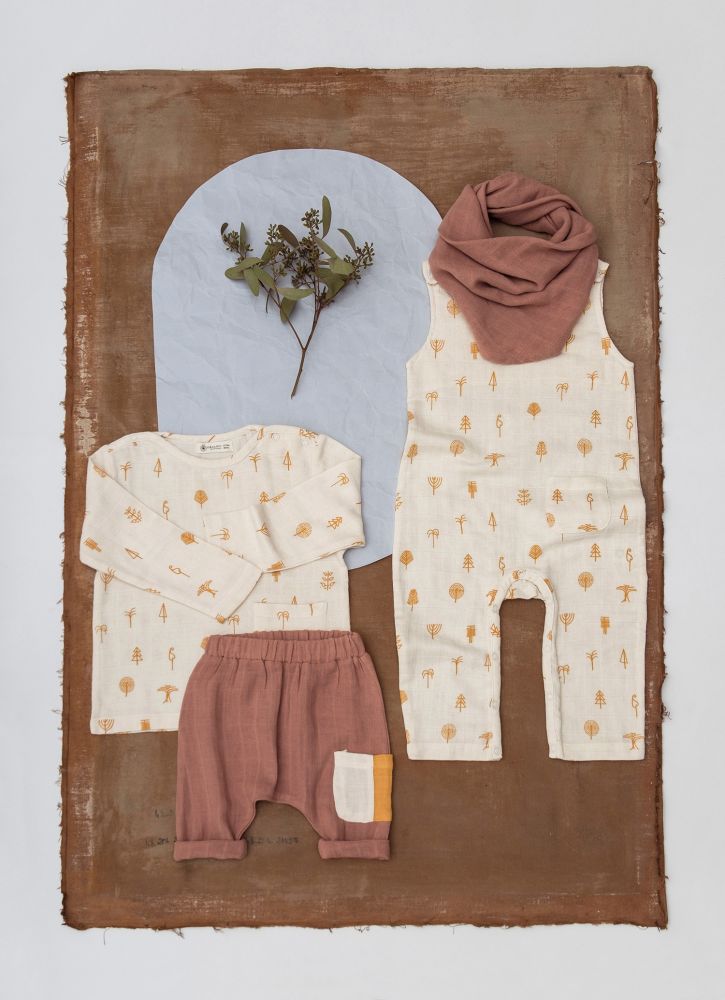Musselin Baggy Pants sienna earth
