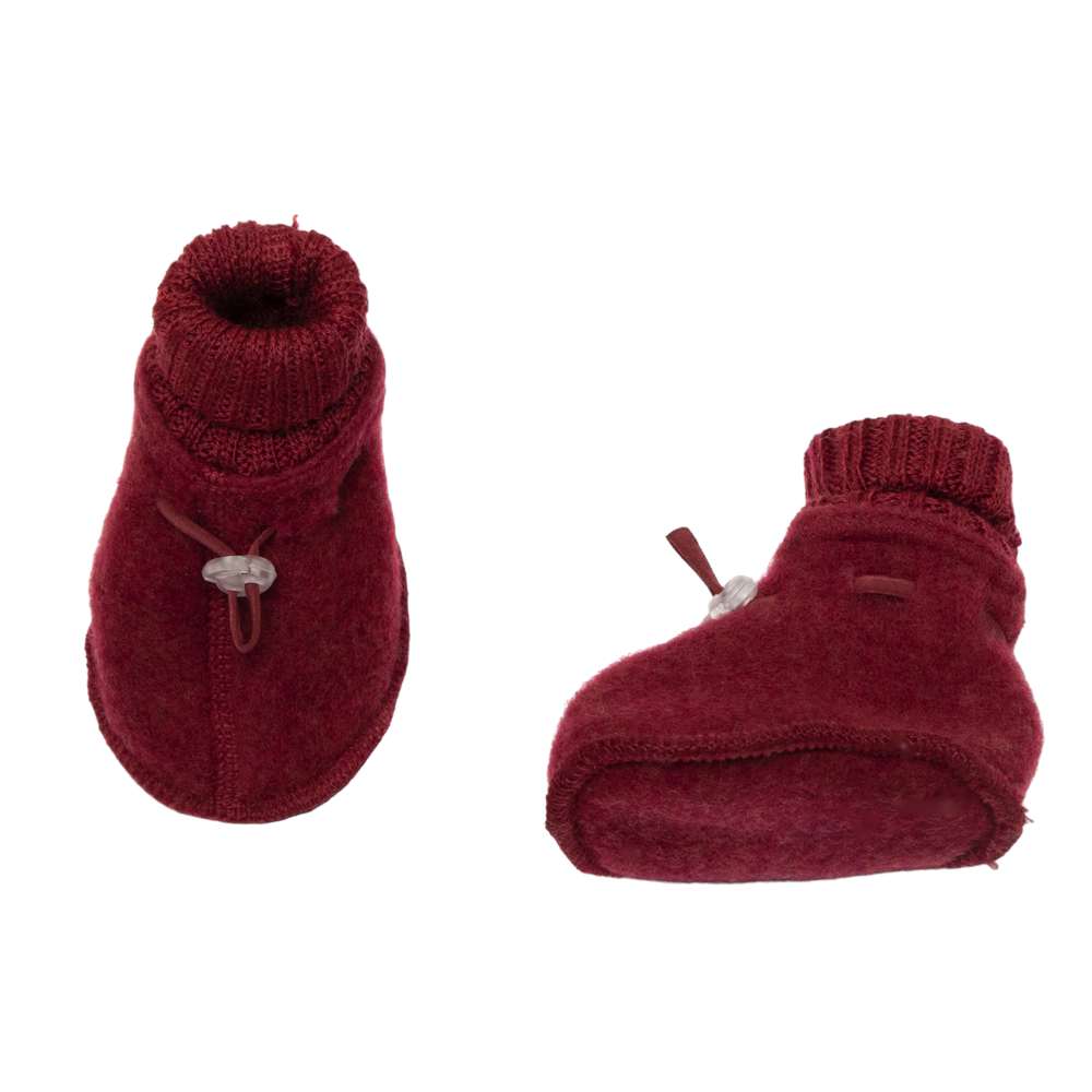 Booties Soft Wolle bordeaux