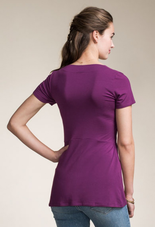 Still-Shirt kurzarm Sophia Purple