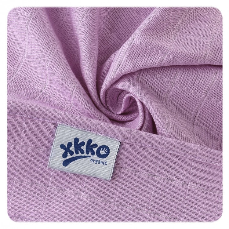 XKKO Mullwindeln Organic Old Times 70x70 pastell rosa 5er Pack