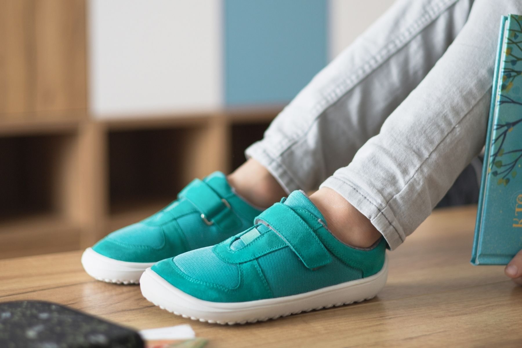 Barfuß Sneaker Joy aqua green