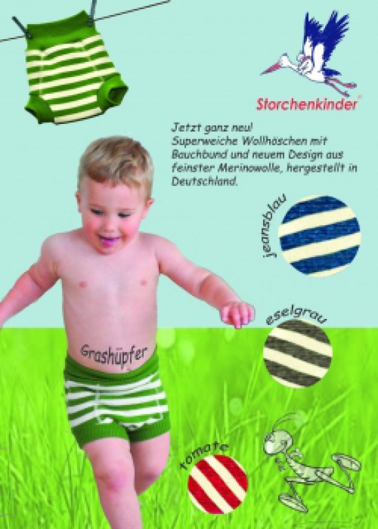 Ringelwollhose Merino grün