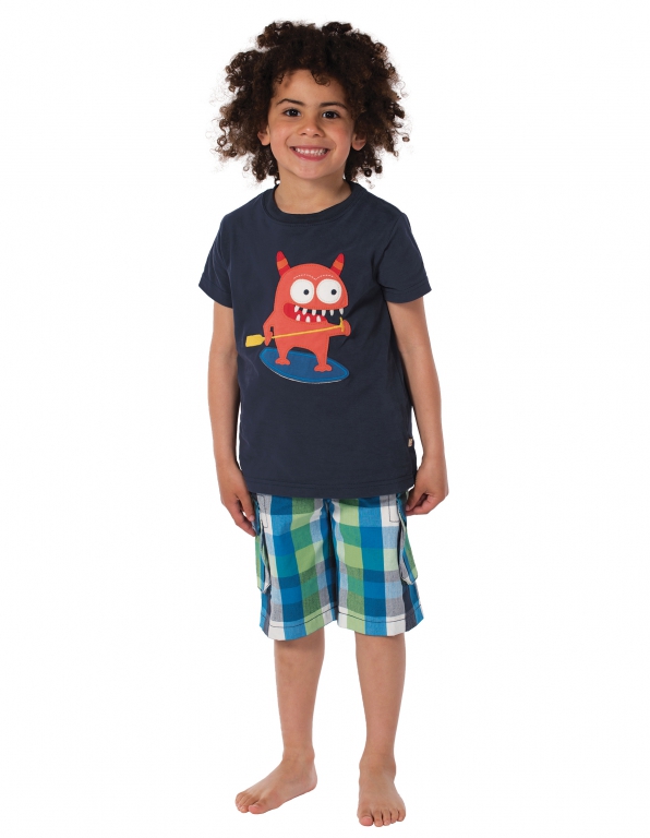 Karo Shorts grün/blau