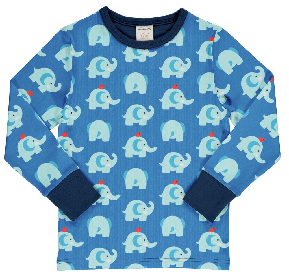 Shirt Langarm Elefantenfreunde blau