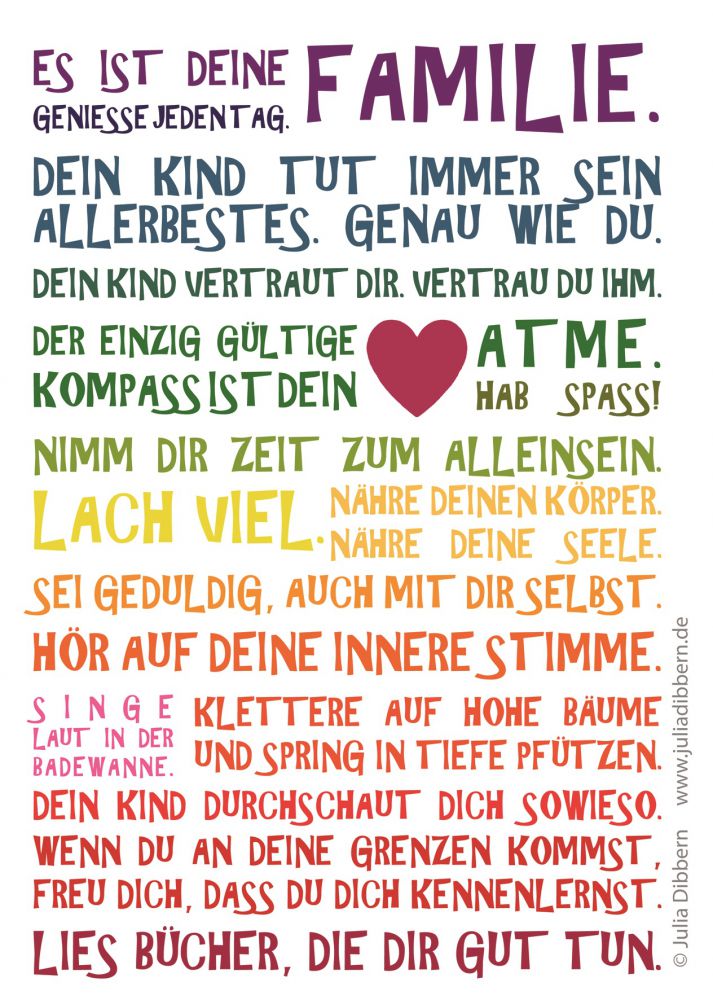 Postkarte Es ist Deine Familie Regenbogen