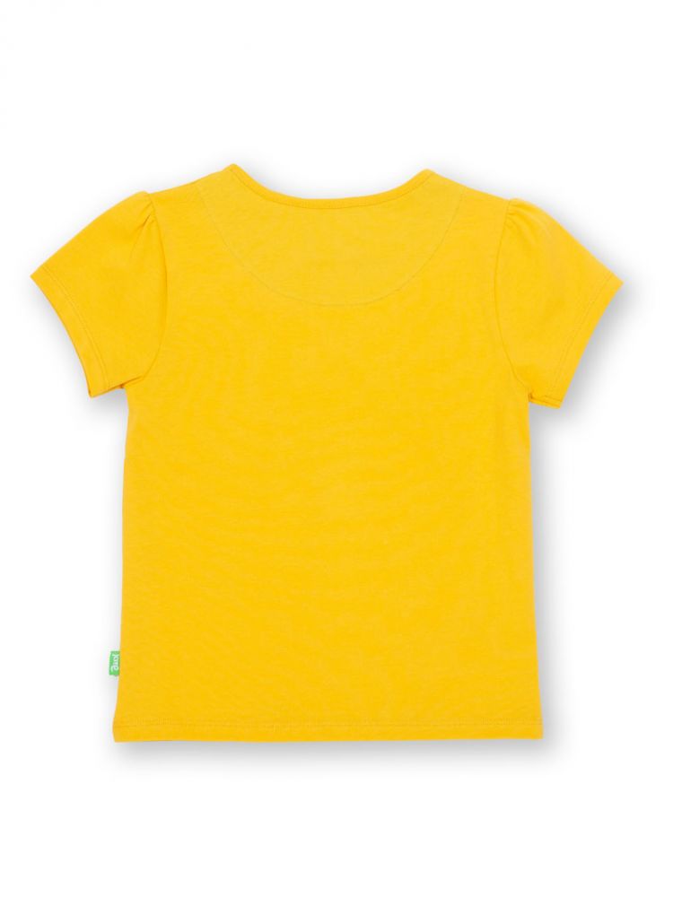 T-Shirt Herz Blüten gelb