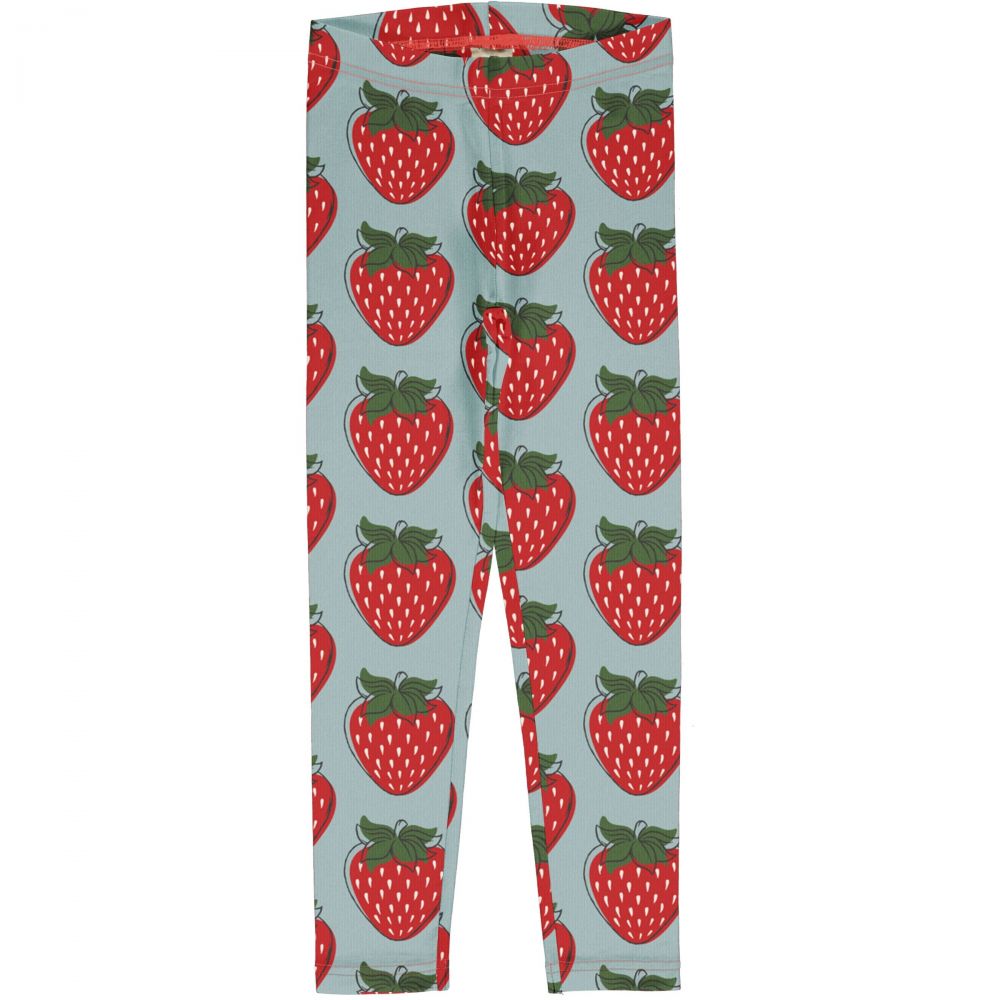 Leggings Erdbeeren hellblau