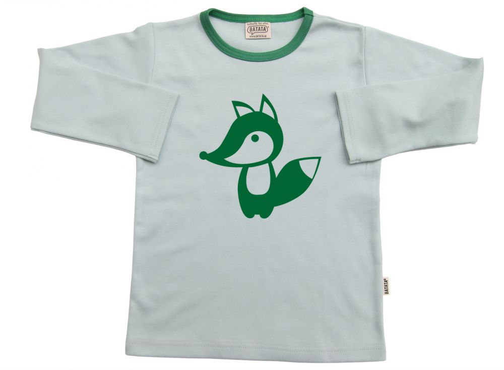 Longsleeve-Shirt Fuchs aqua/grün