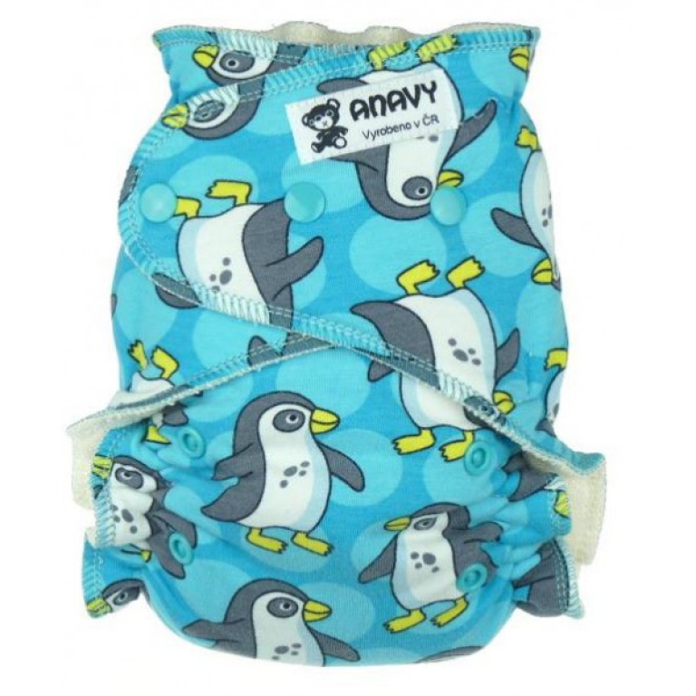 Anavy Höschenwindel Newborn Bambus Pinguine (2-6kg)