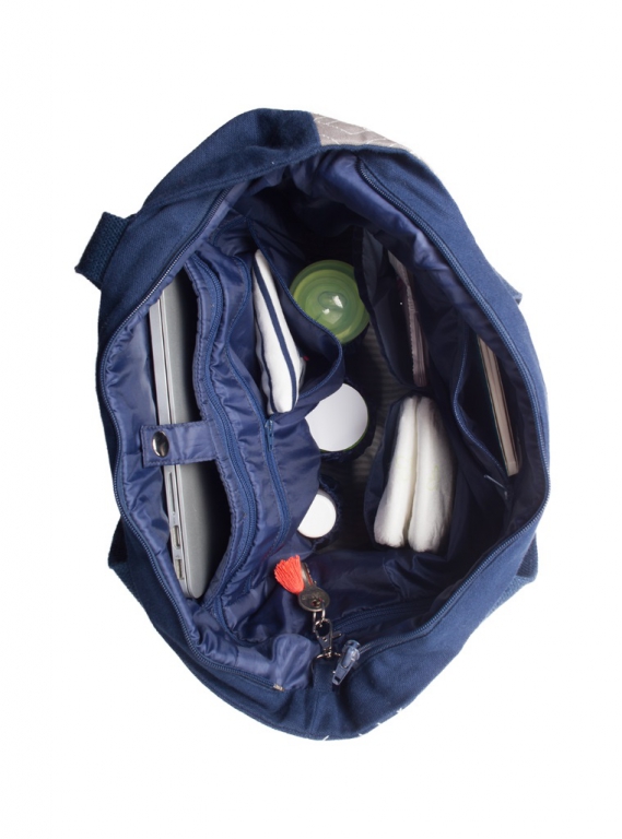 Wickeltasche Stardust navy