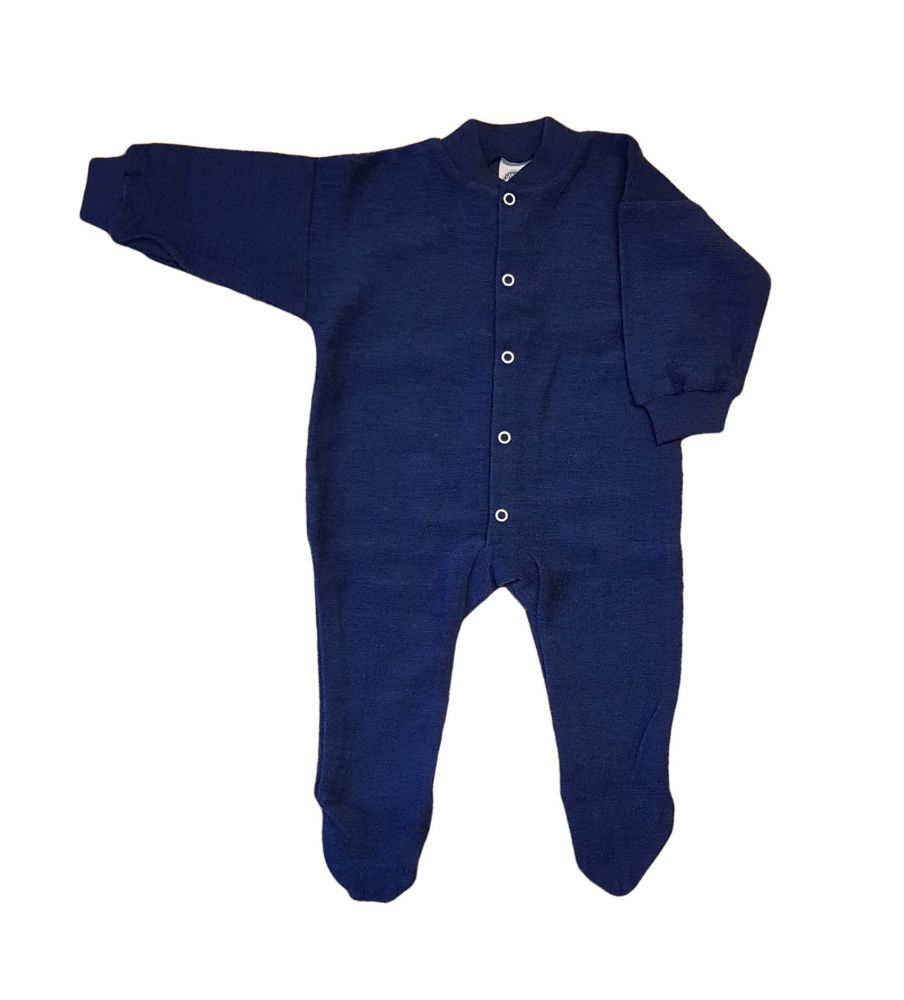 Baby-Schlafanzug mit Fuß blau