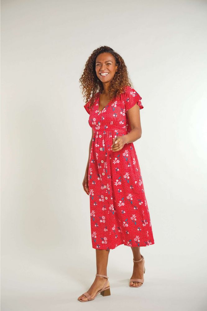 Umstands-/Stillkleid Posy Dot Red