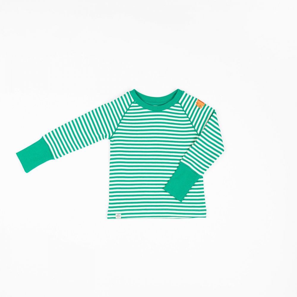 Henrik Shirt langarm pepper green gestreift