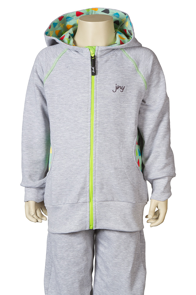 Kapuzenjacke Drops grau