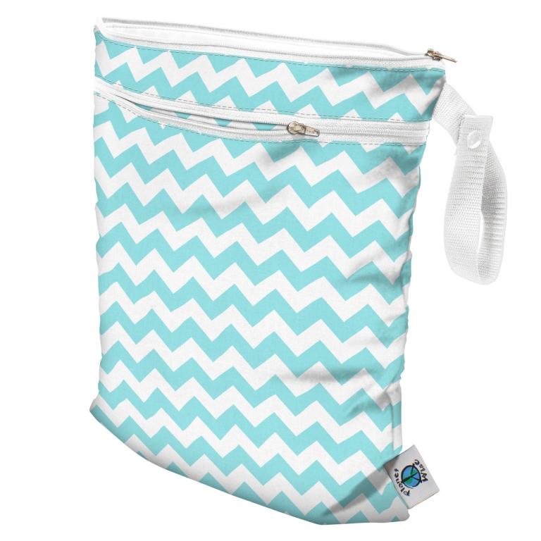 Planetwise Wet/Drybag Teal Chevron