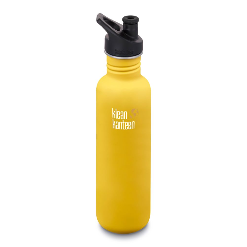 Trinkflasche Edelstahl m. Sport Cap Lemon Curry (matt) 800 ml