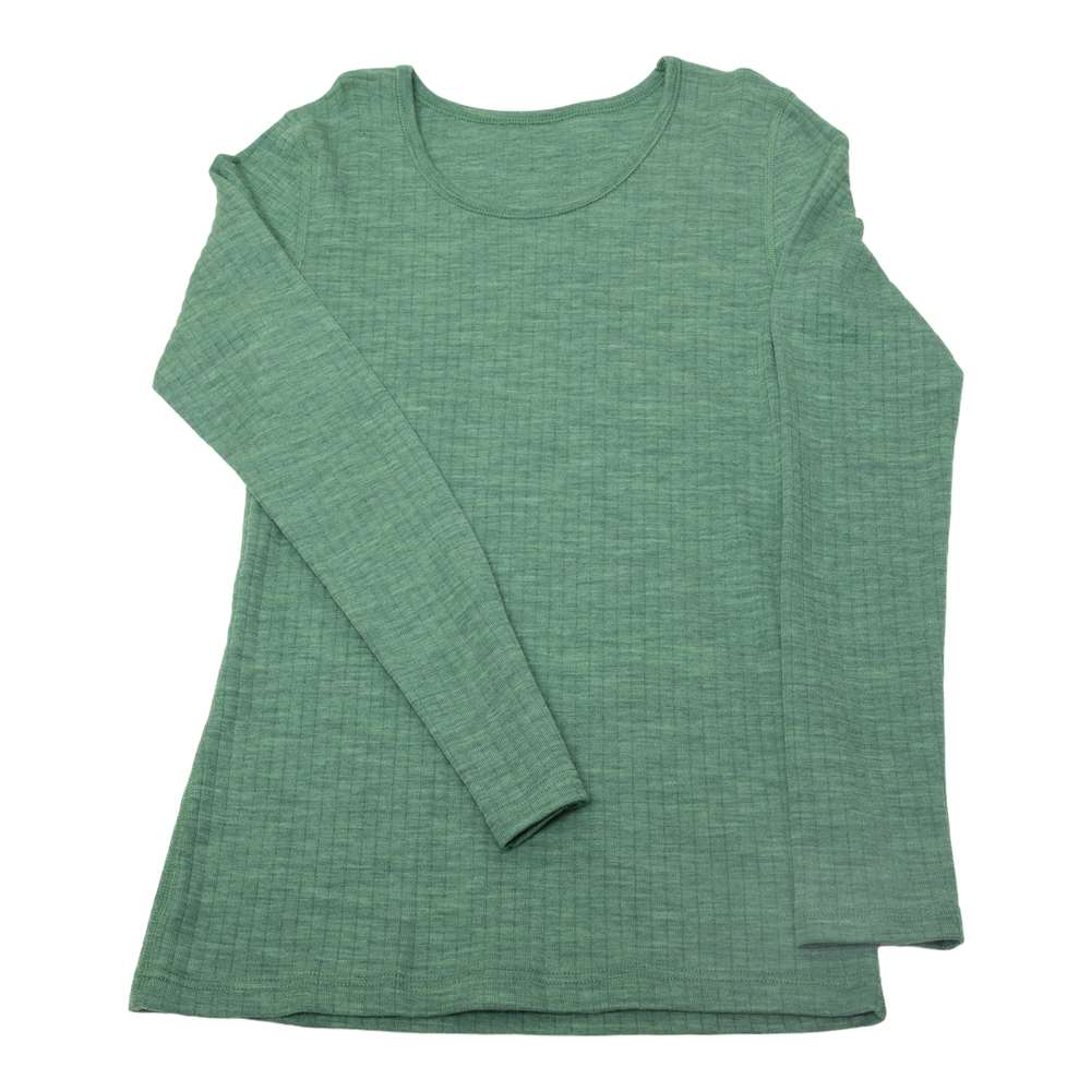 Basic Shirt Woman Wolle grün 