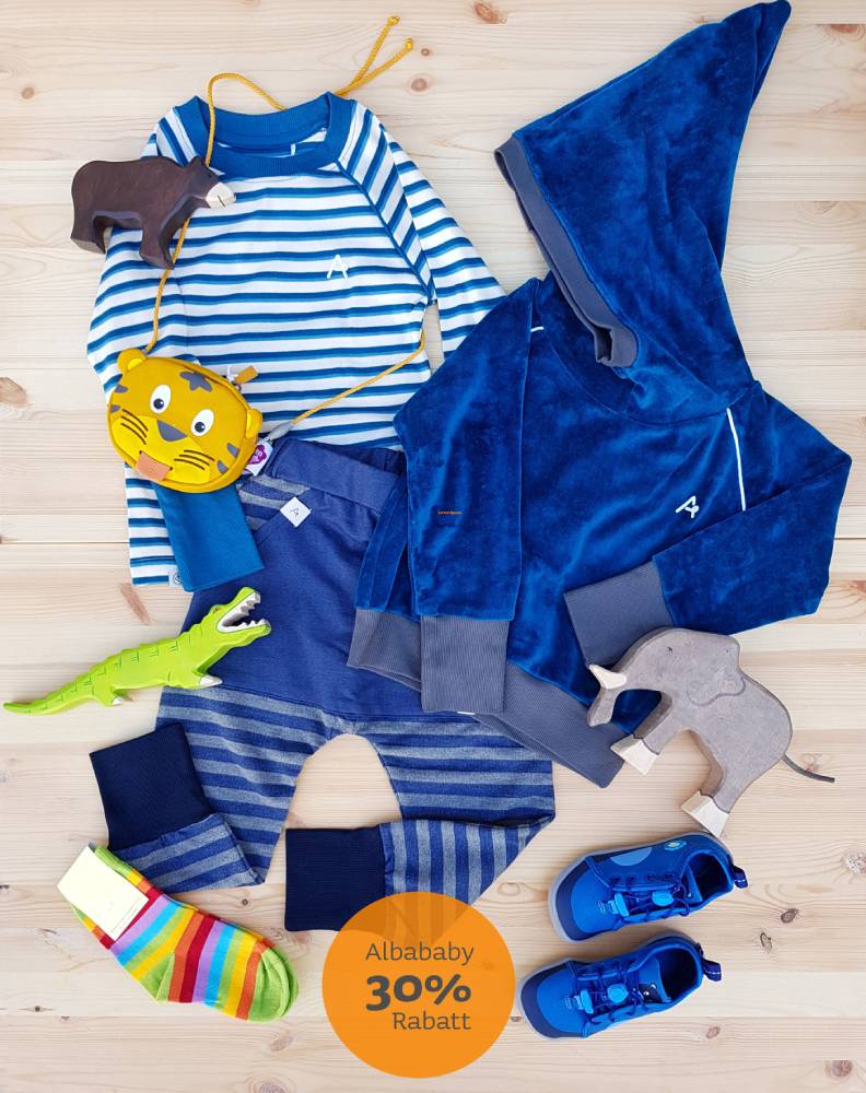 Nachhaltige Kleidung für Kinder: 30 % Rabatt auf Albababy & Smafolk