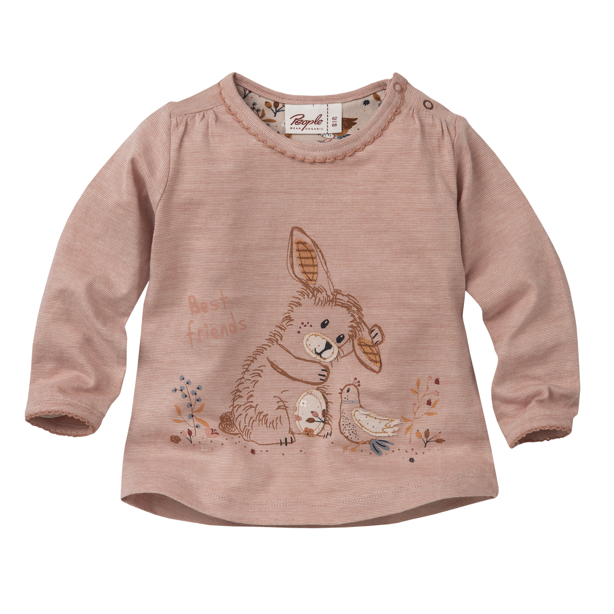 Langarmshirt Häschen rosé
