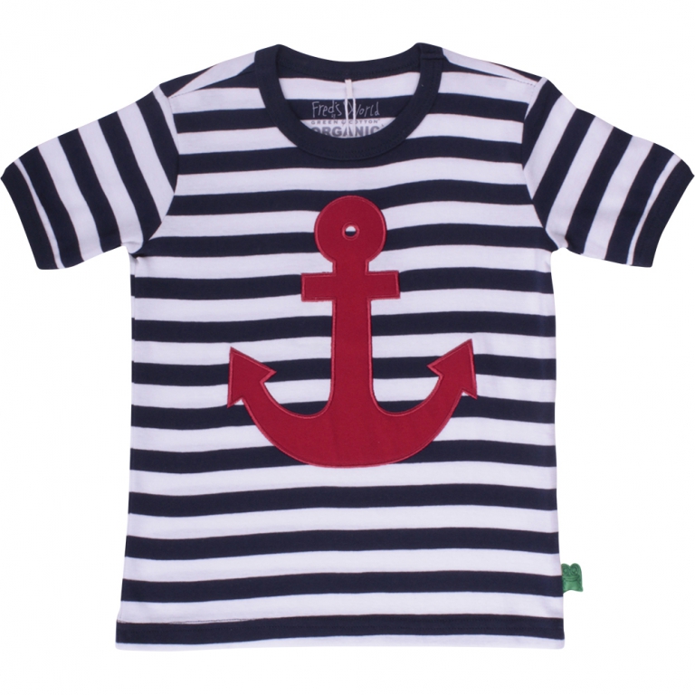 Sailor T-Shirt Anker gestreift navy