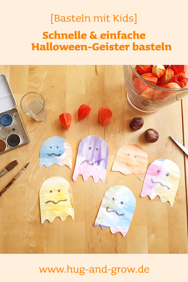 Basteln mit Kindern: Einfache Anleitung für Geister zu Halloween