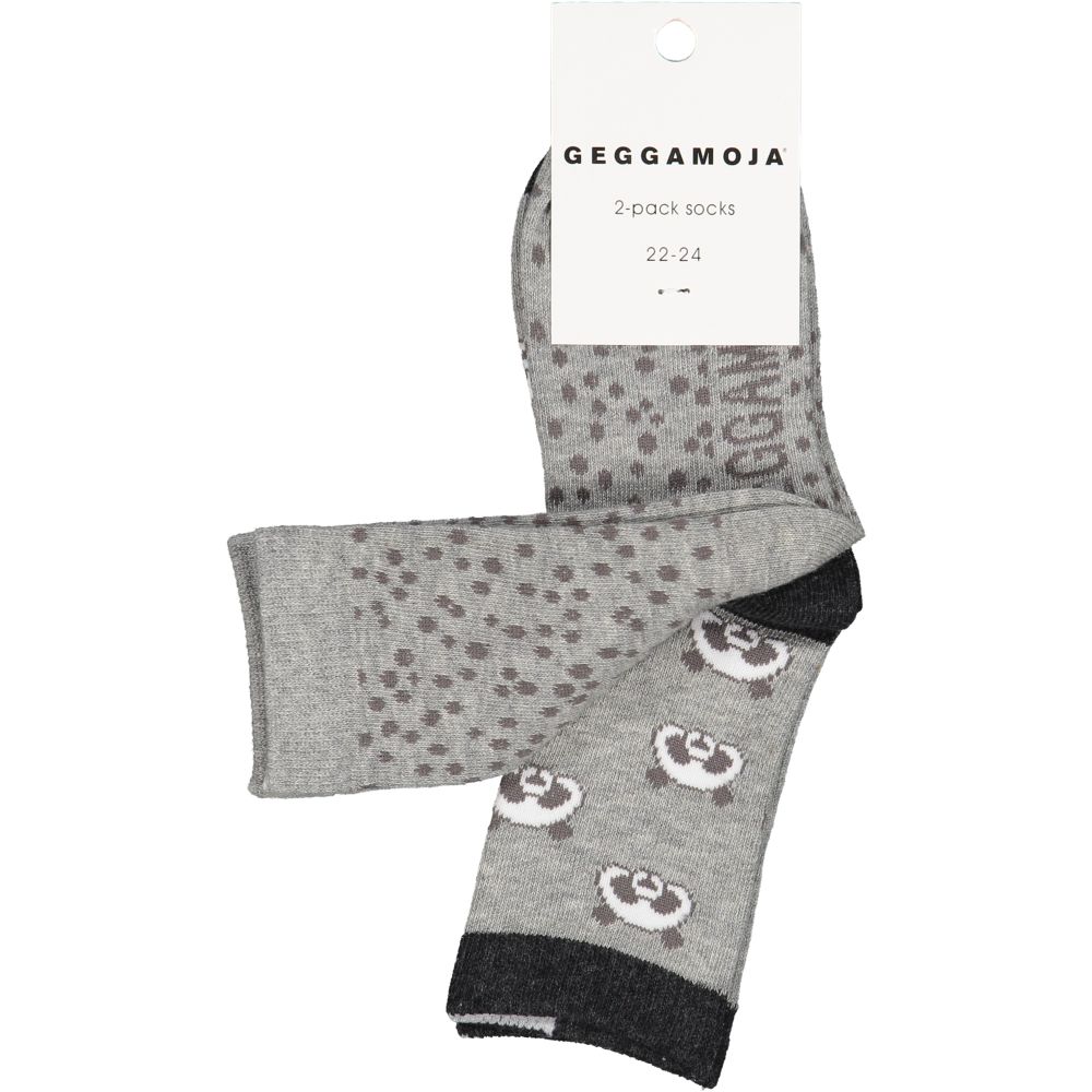 Socken 2er-Pack Pandas grau