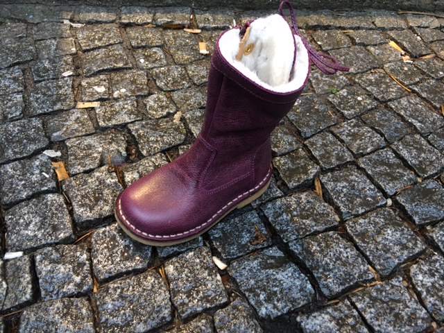 Lederstiefel gefüttert quetsche