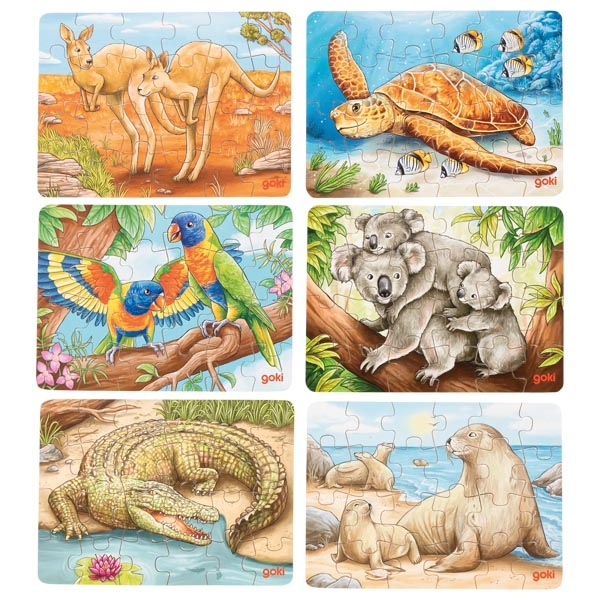 Minipuzzle Australische Tiere sortiert