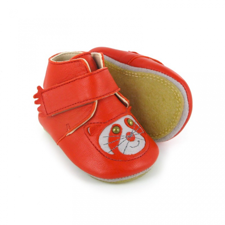 Easy Peasy Babyschuhe Katze orange