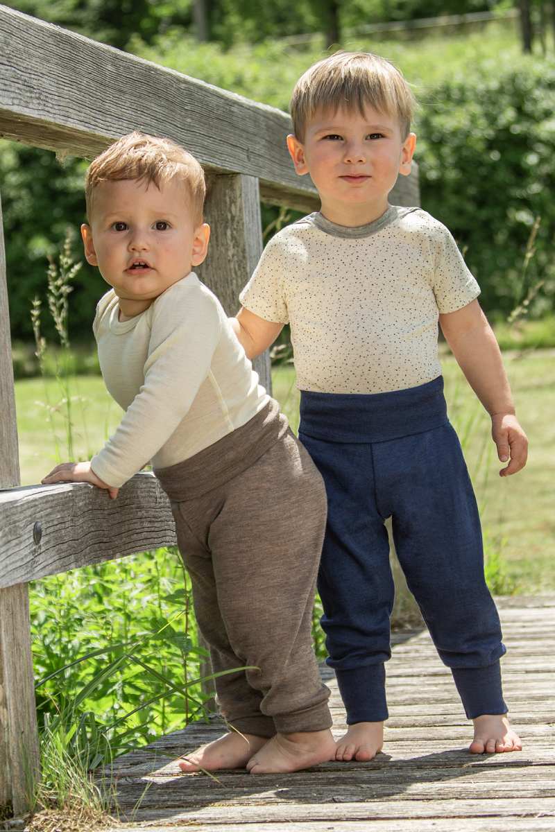 Baby-Hose Wolle/Seide olive