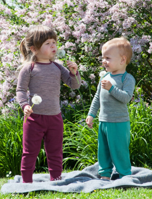 Baby-Hose Wolle/Seide orchidee