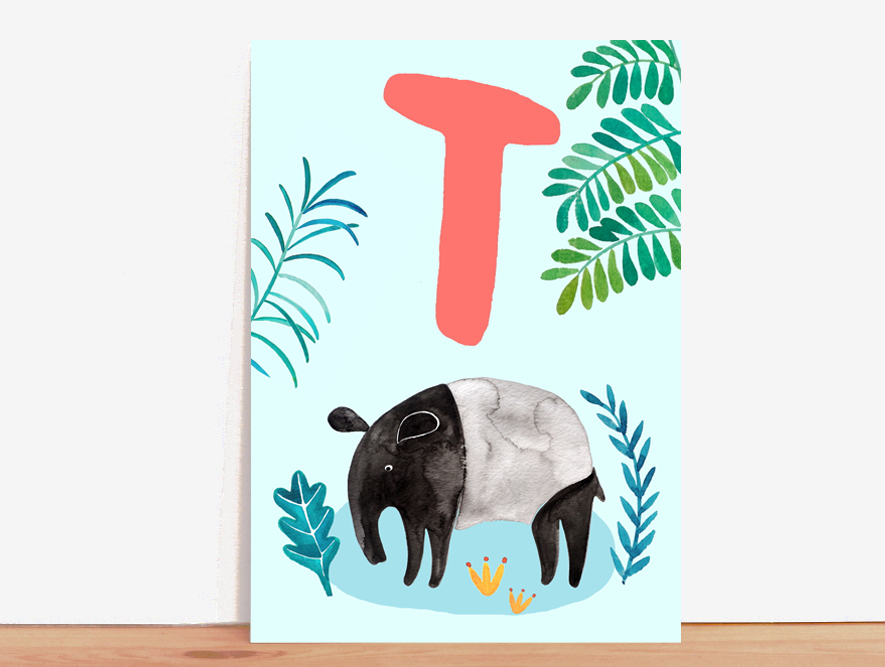 ABC-Karte T wie Tapir