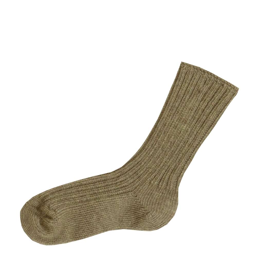 Wollsocken Ripp sand melange 