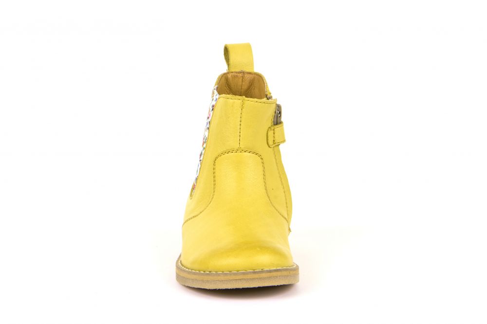Chelsea Boots Blumen limonengelb