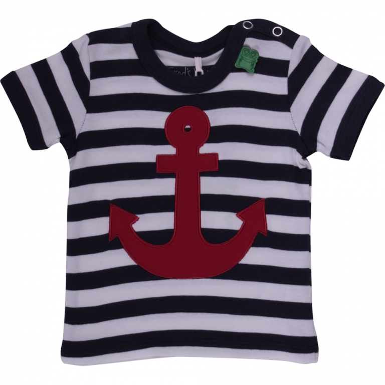 Sailor T-Shirt Anker gestreift navy