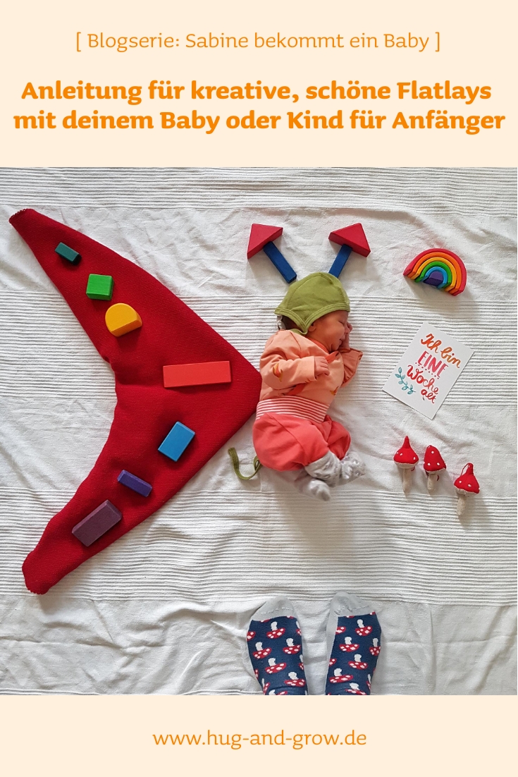 Anleitung für kreative, schöne Flatlays mit deinem Baby oder Kind für Anfänger [Sabine bekommt ein Baby]