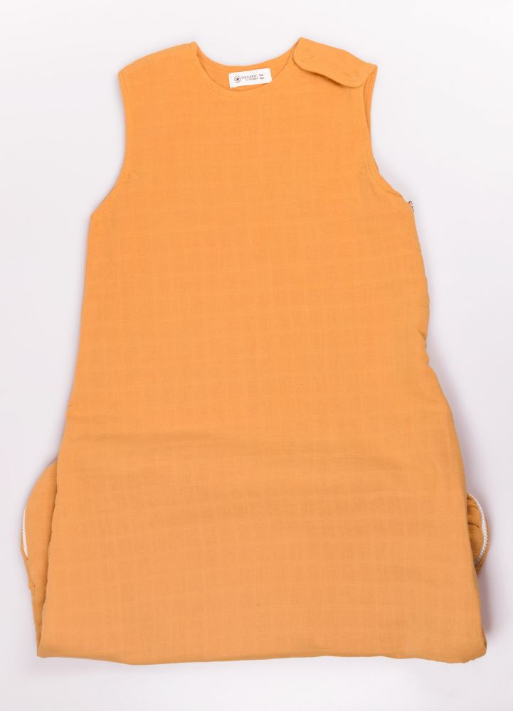 Musselin Schlafsack Mitwachsend ockergelb 3-24 Monate Musselin Schlafsack Mitwachsend ockergelb 3-24 Monate