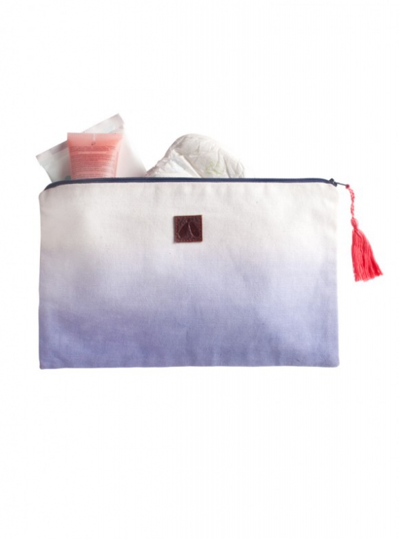 Starry Night Make-up Tasche dip dye blue